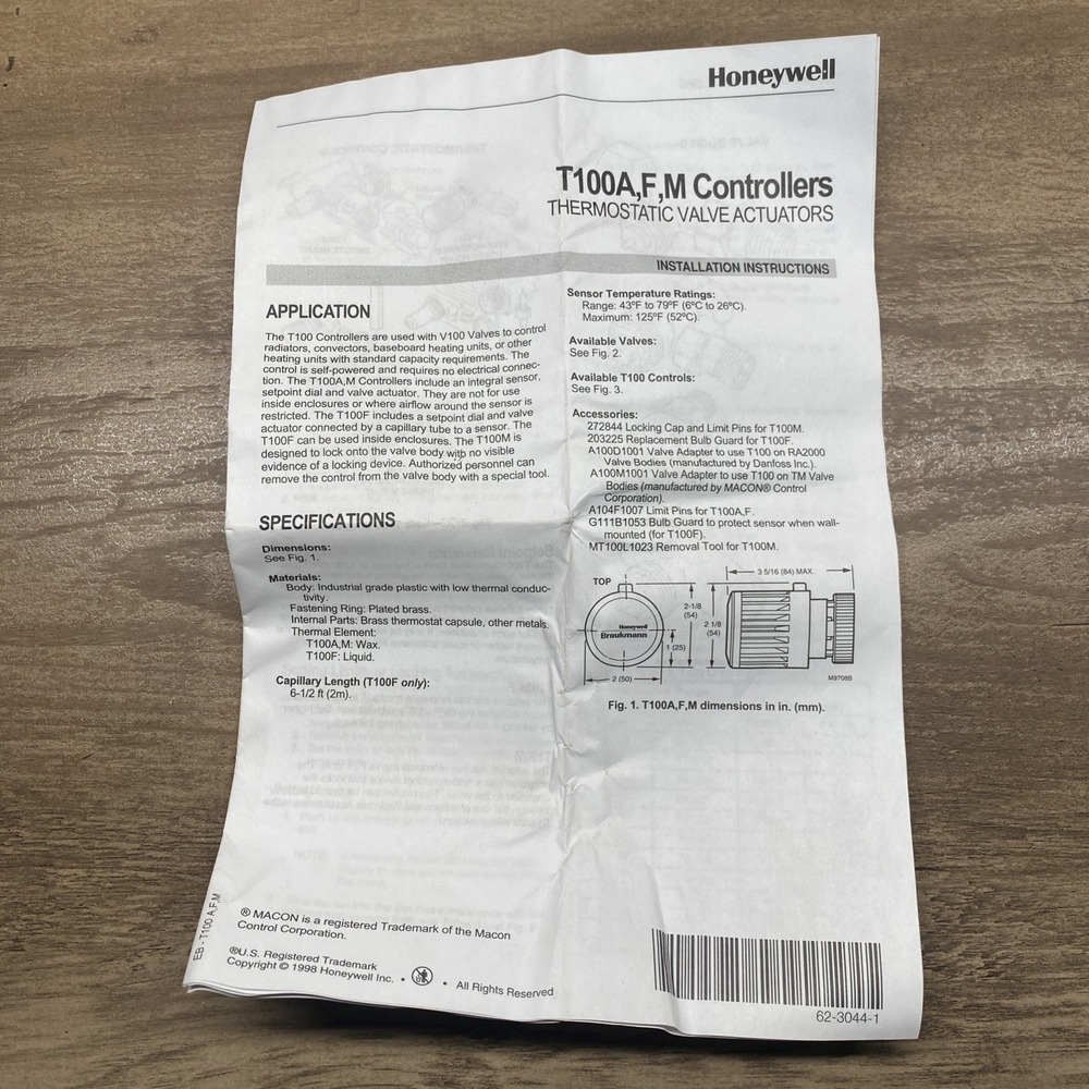 New Honeywell Braukmann HVAC Valve Actuator T100M2056‎ Industrial Pro Commercial - Picture 7 of 7